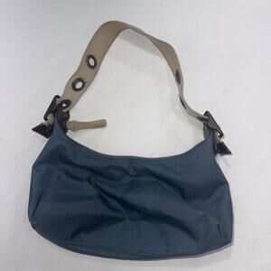 VTG Y2K Gap Baguette Small Nylon Handbag Shoulder Bag Purse Zip Blue 2004 READ